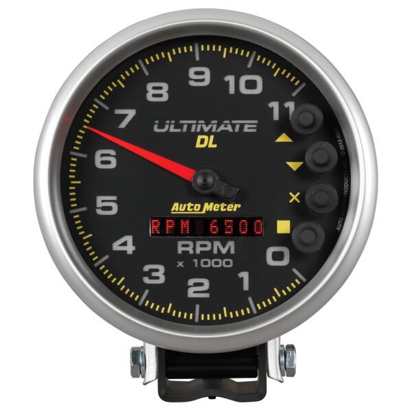AUTOMETER Tachometer Gauge 5", 11K RPM, Pedestal, Datalogging, Ultimate Dl Playback, Black