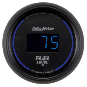 AUTOMETER Fuel Level Gauge 2 1/16", 0-280° Programmable, Digital, Black Dial W/ Blue LED