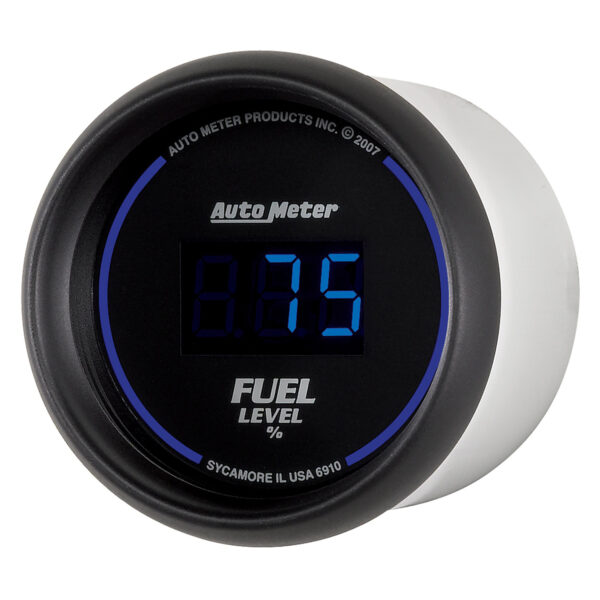 AUTOMETER Fuel Level Gauge 2 1/16", 0-280° Programmable, Digital, Black Dial W/ Blue LED - Image 2
