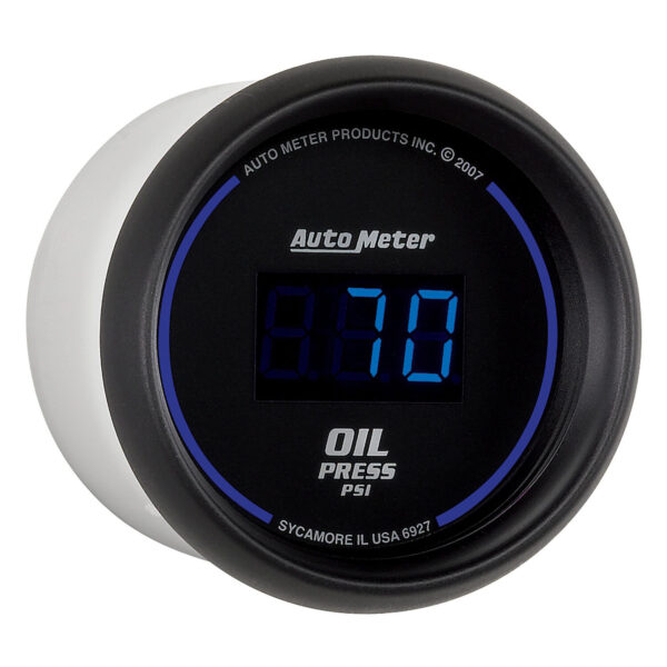 AUTOMETER Oil Pressure Gauge 2 1/16", 100PSI, Digital, Black Dial Blue LED - Image 2
