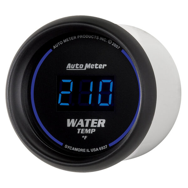 AUTOMETER Water Temperature Gauge 2 1/16", 340°f, Digital, Black Dial W/ Blue LED - Image 2