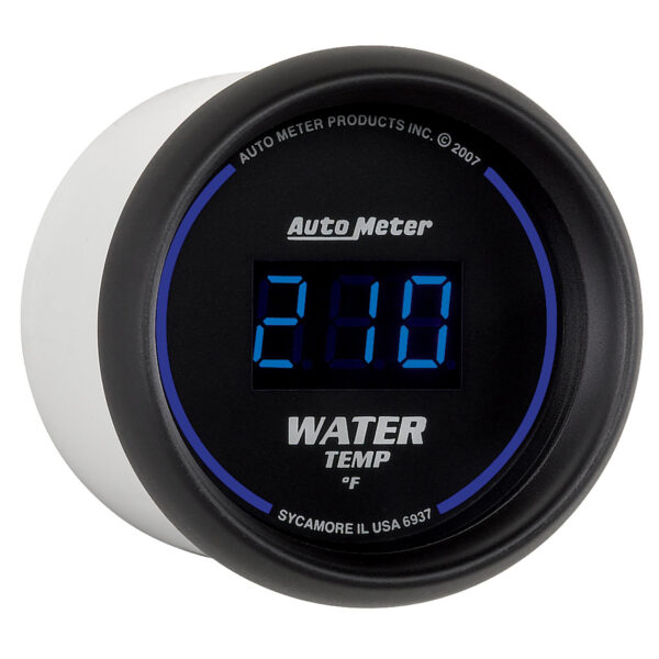 AUTOMETER Water Temperature Gauge 2 1/16", 340°f, Digital, Black Dial W/ Blue LED - Image 3
