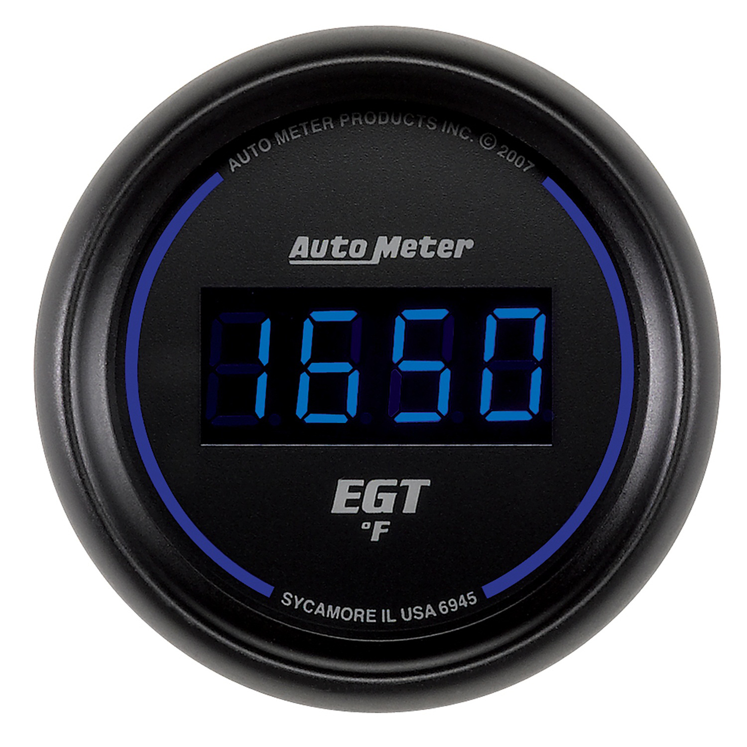 AUTOMETER EGT Pyrometer Gauge 2 1/16", 1600°f, Digital, Black Dial W/ Blue LED