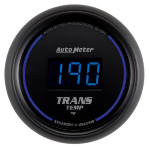 AUTOMETER Transmission Temperature Gauge 2 1/16", 340°f, Digital, Black Dial W/ Blue LED