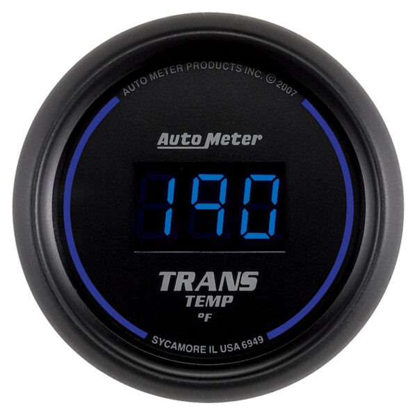 AUTOMETER Transmission Temperature Gauge 2 1/16", 340°f, Digital, Black Dial W/ Blue LED