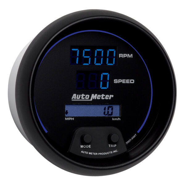 AUTOMETER Tacho/Speedo Gauge 3 3/8", 260MPH / 260KMH 10K RPM Prgram, Digital, Bk W/ Blu LED - Image 3