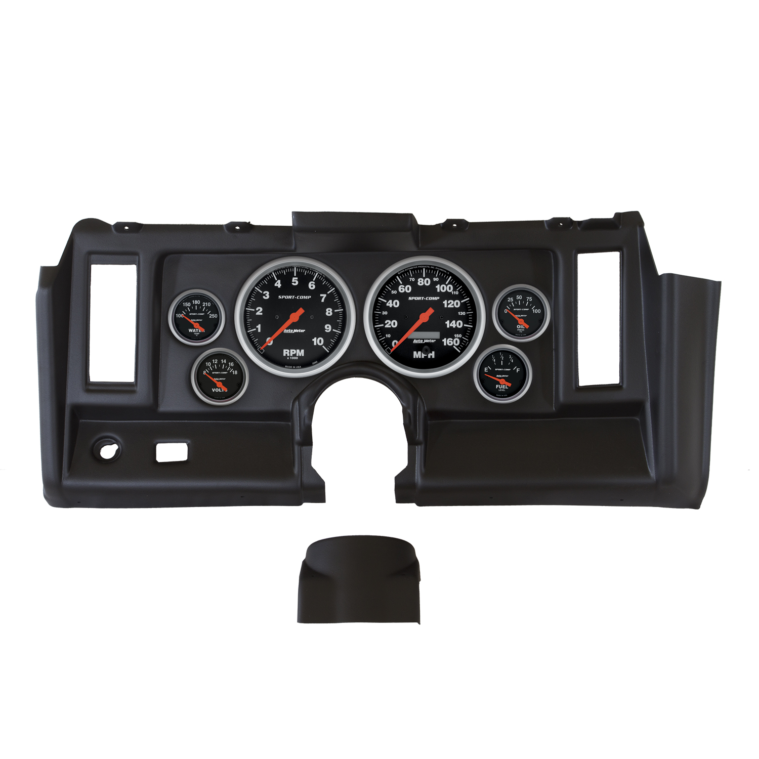 AUTOMETER Direct Fit Dash Kit, Camaro 69, Tach/MPH/Fuel/Oilp/Wtmp/Volt, Sport-Comp