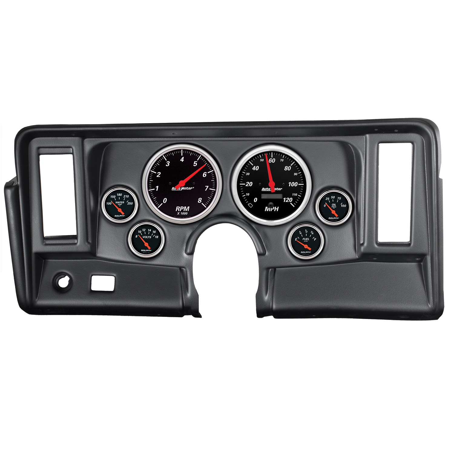 AUTOMETER Direct Fit Dash Kit, Nova 69-76, Tach/MPH/Fuel/Oilp/Wtmp/Volt, Designer Black