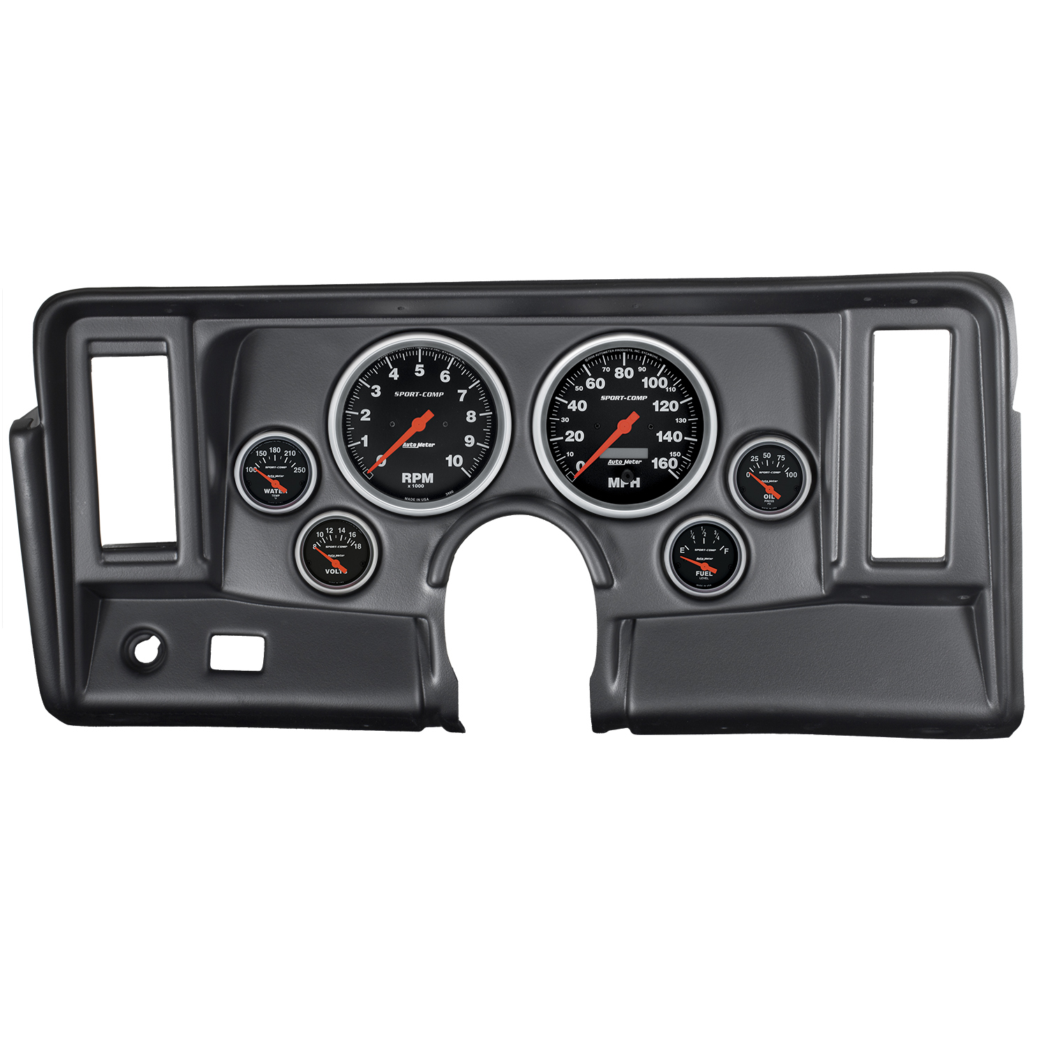 AUTOMETER Direct Fit Dash Kit, Nova 69-76, Tach/MPH/Fuel/Oilp/Wtmp/Volt, Sport-Comp