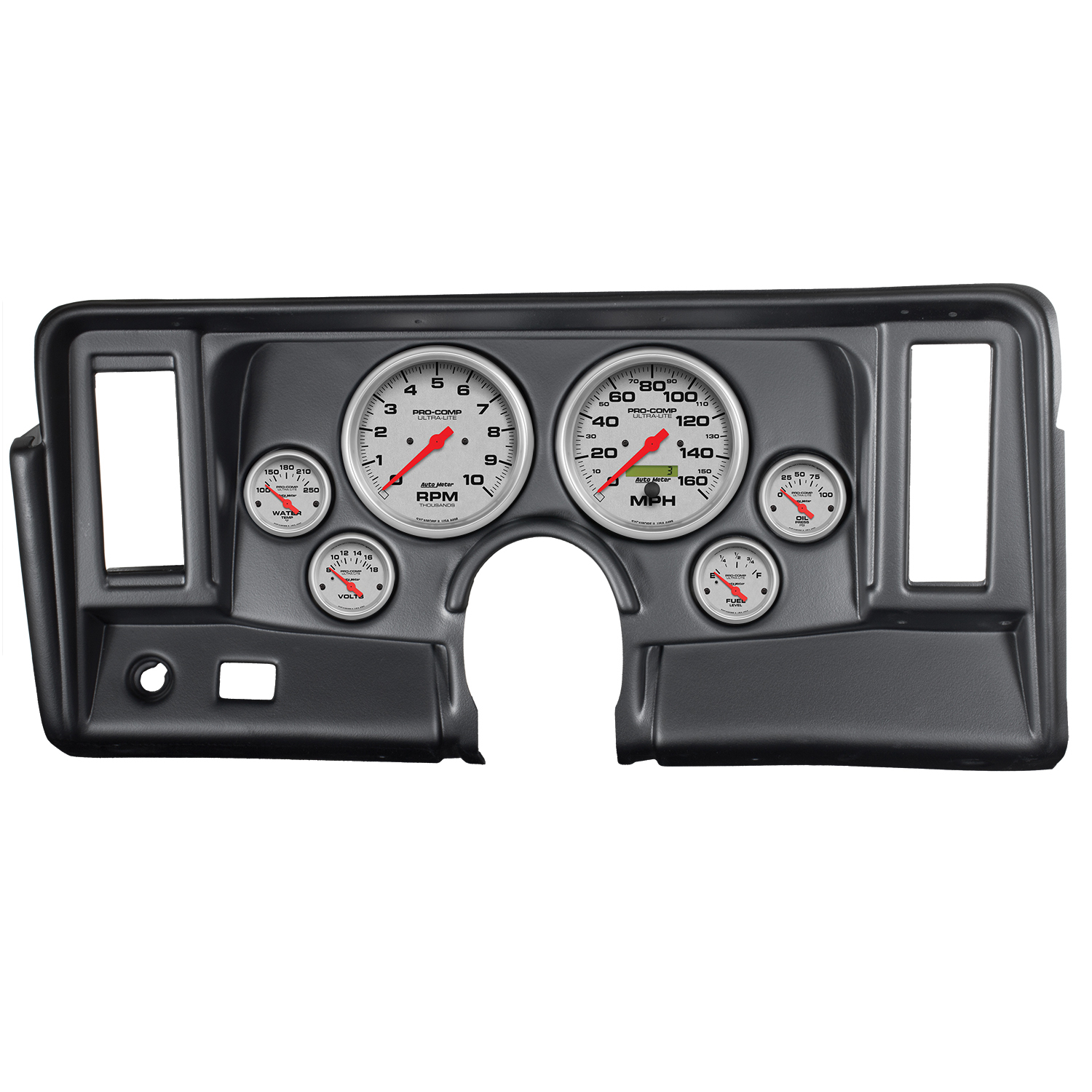 AUTOMETER Direct Fit Dash Kit, Nova 69-76, Tach/MPH/Fuel/Oilp/Wtmp/Volt, Ultra-Lite