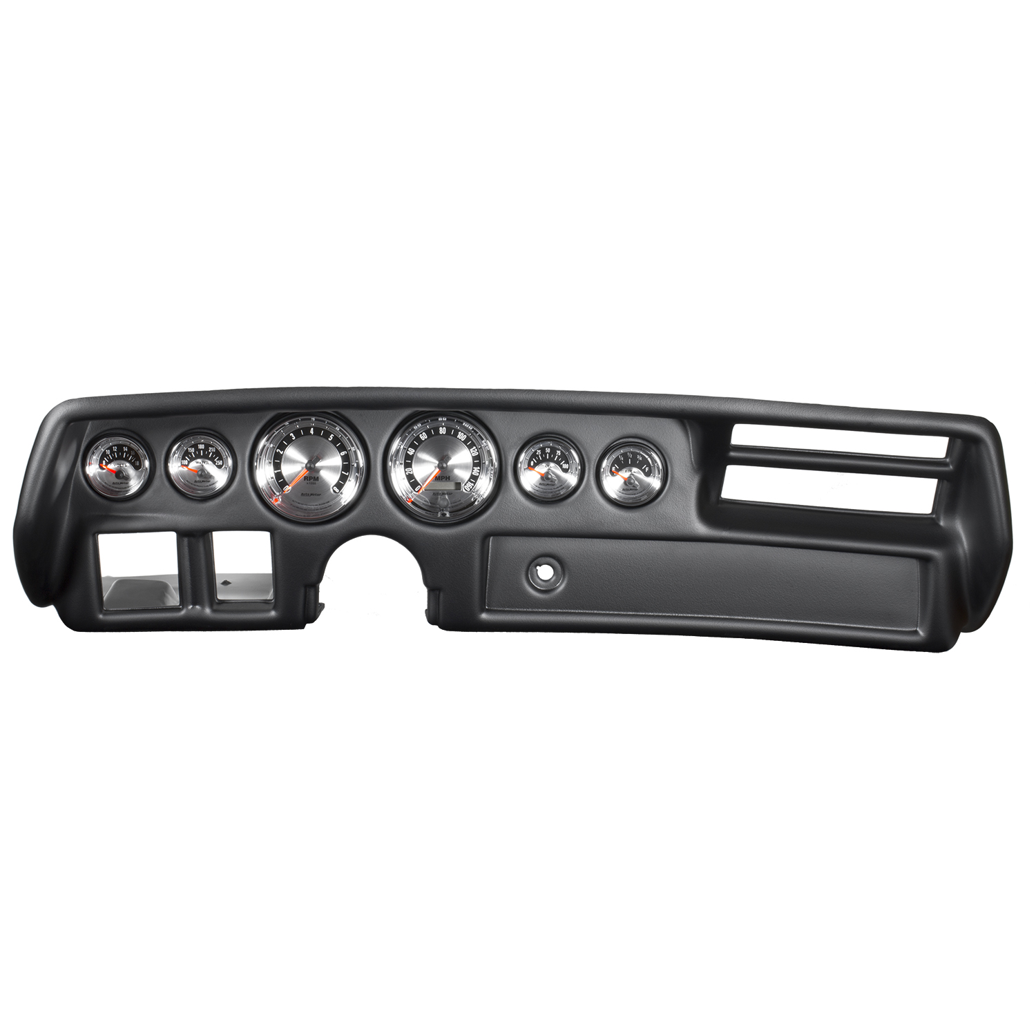 AUTOMETER Direct Fit Dash Kit, Chevelle/Elcamino/Malibu 70-72, RPM/MPH/Fuel/Oilp/Wtmp/Volt, Am