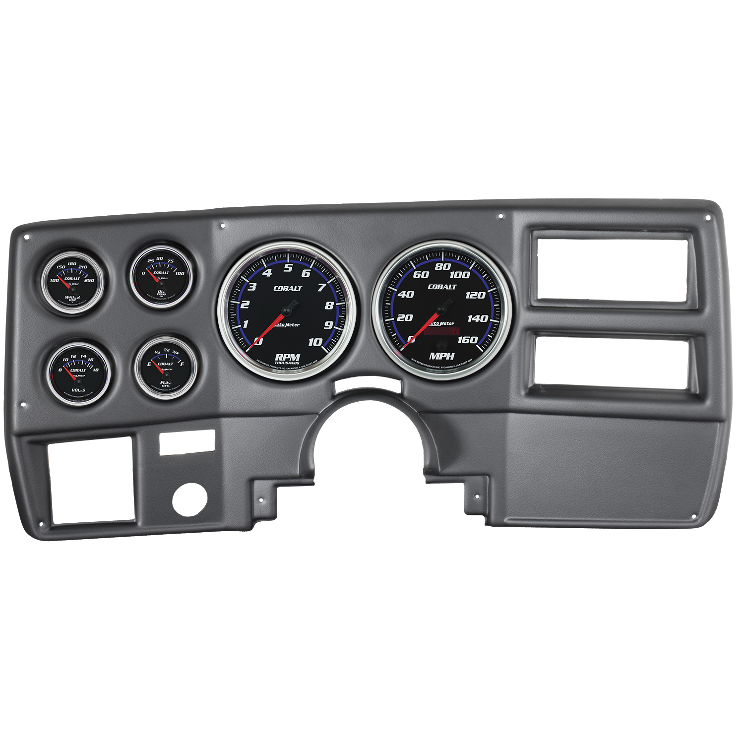 AUTOMETER Direct Fit Dash Kit, Chevy Truck/Suburban 73-83, RPM/MPH/Fuel/Oilp/Wtmp/Volt, Cobalt