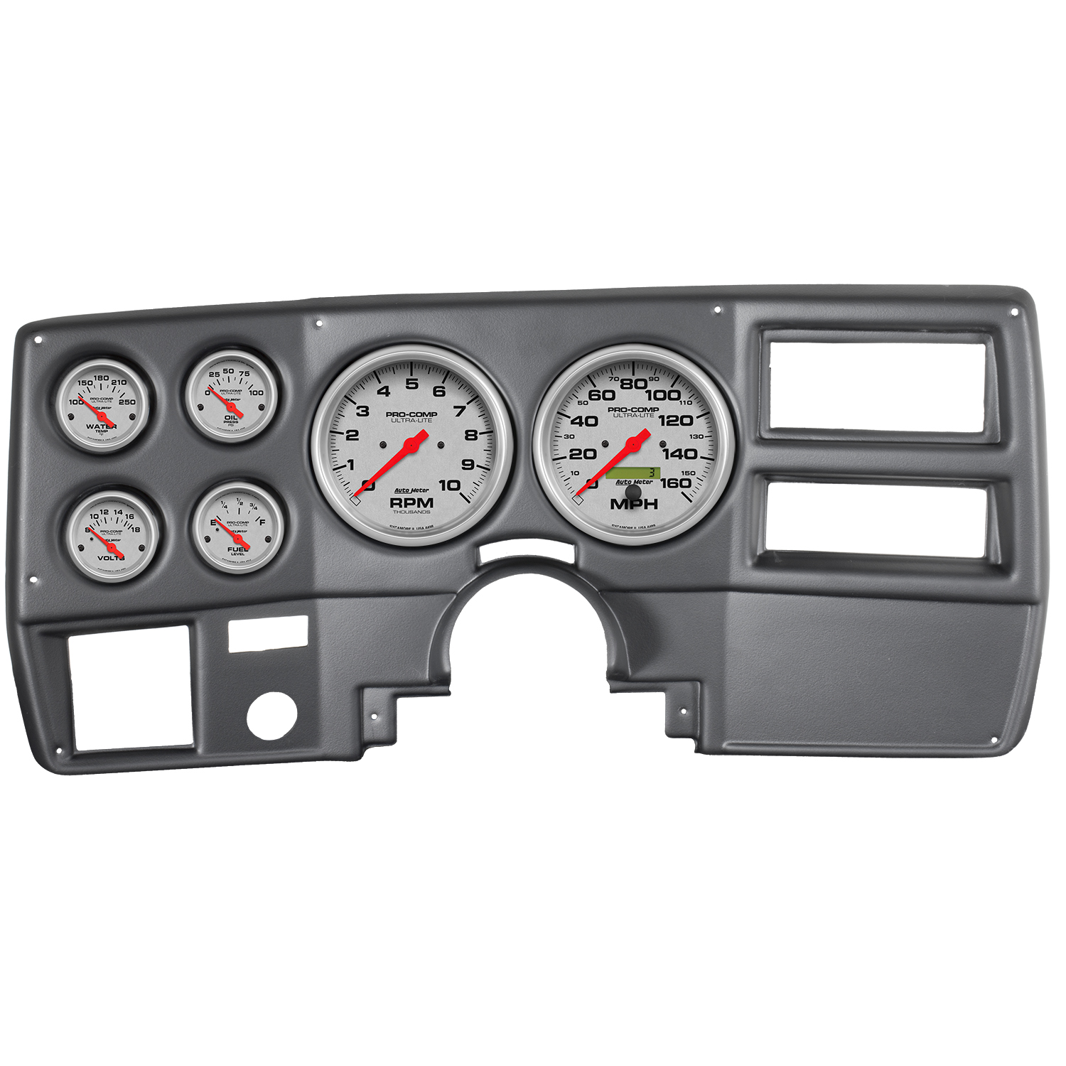AUTOMETER Direct Fit Dash Kit, Chevy Truck/Suburban 73-83, Tach/MPH/Fuel/Oilp/Wtmp/Volt, Ul