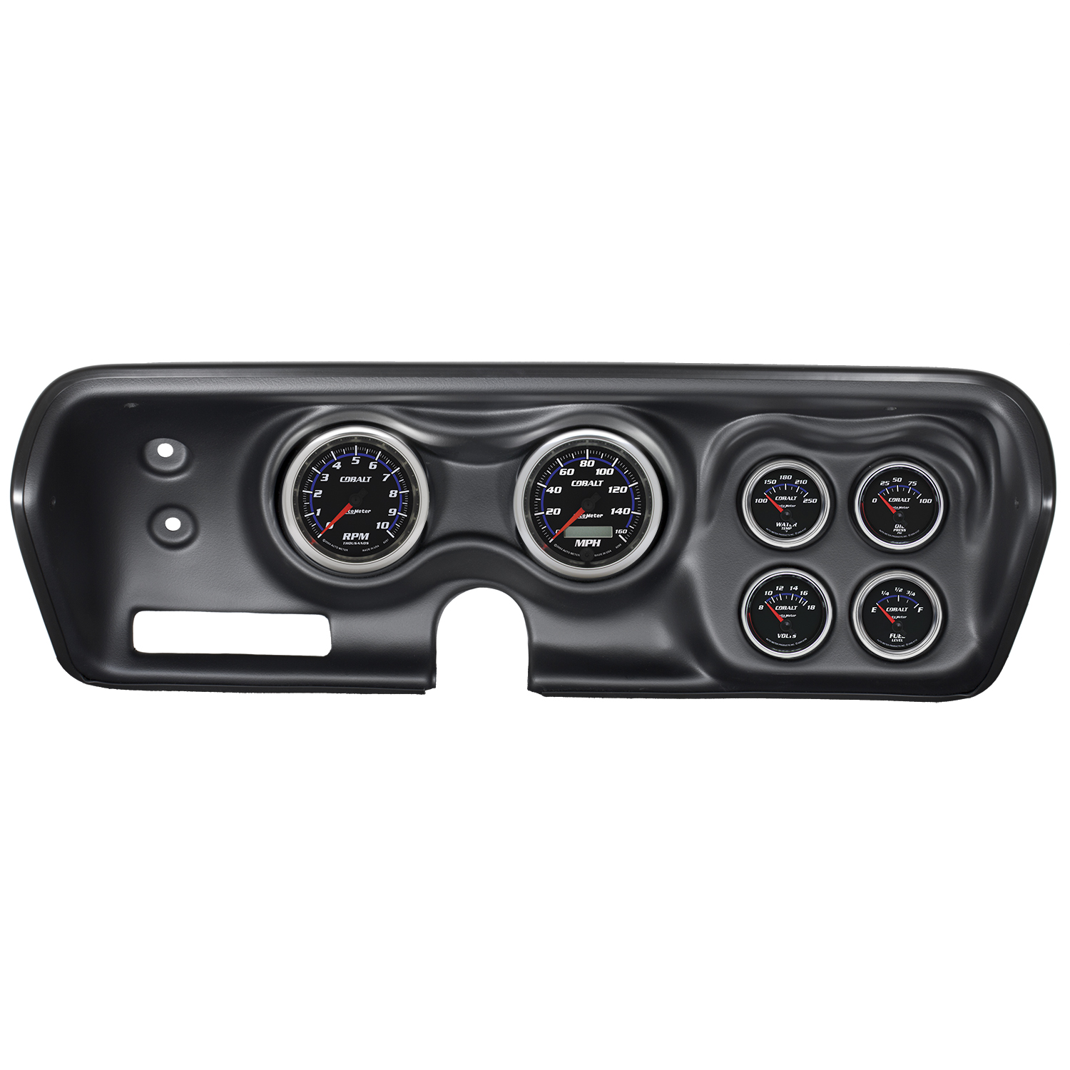AUTOMETER Direct Fit Dash Kit, Bbody/Charger/GTX/Roadrunner/Sat 71-74, RPM/MPH/Fuel/Oilp/Wtmp/Bat, Cblt