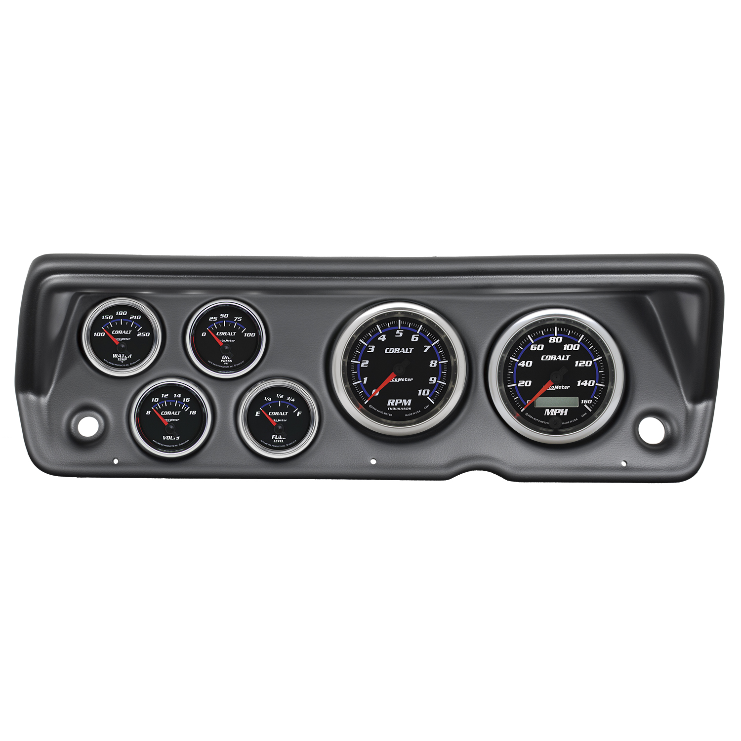 AUTOMETER Direct Fit Dash Kit, Abody/Duster/Demon/Dart 70-76, RPM/MPH/Fuel/Oilp/Wtmp/Bat, Cblt