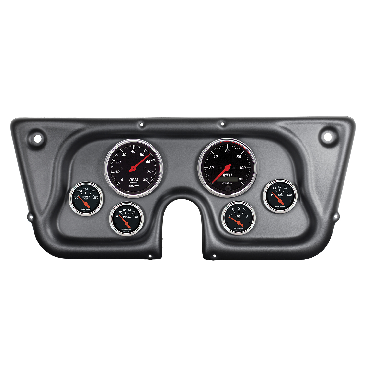 AUTOMETER Direct Fit Dash Kit, Chevy Truck C/K/K5/Subrbn 67-72, RPM/MPH/Fuel/Oilp/Wtmp/Bat, Db