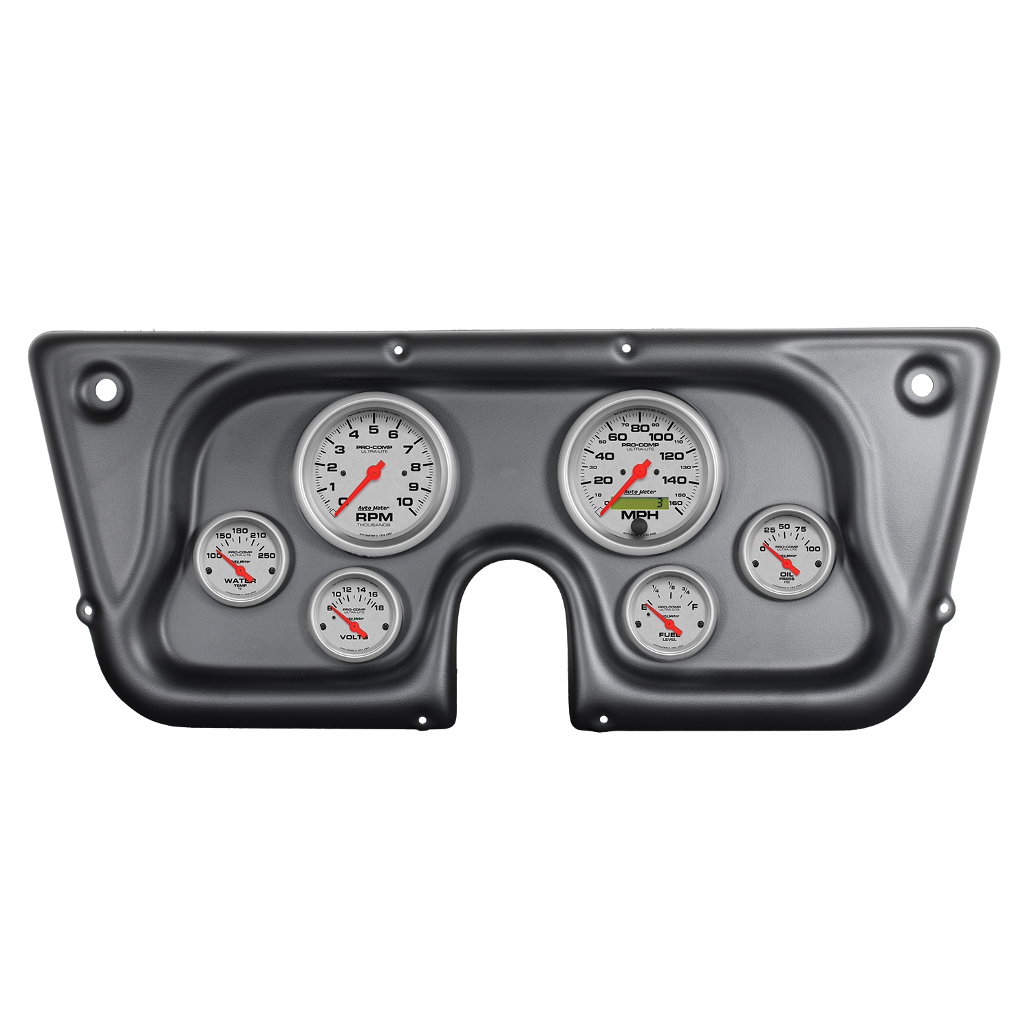 AUTOMETER Direct Fit Dash Kit, Chevy Trk C/K/K5/Subrbn 67-72, Tach/MPH/Fuel/Oilp/Wtmp/Volt, Ul