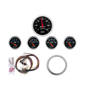 AUTOMETER Direct Fit Dash Kit, Chevy Car 59-60, MPH/Fuel/Oilp/Wtmp/Bat, Db