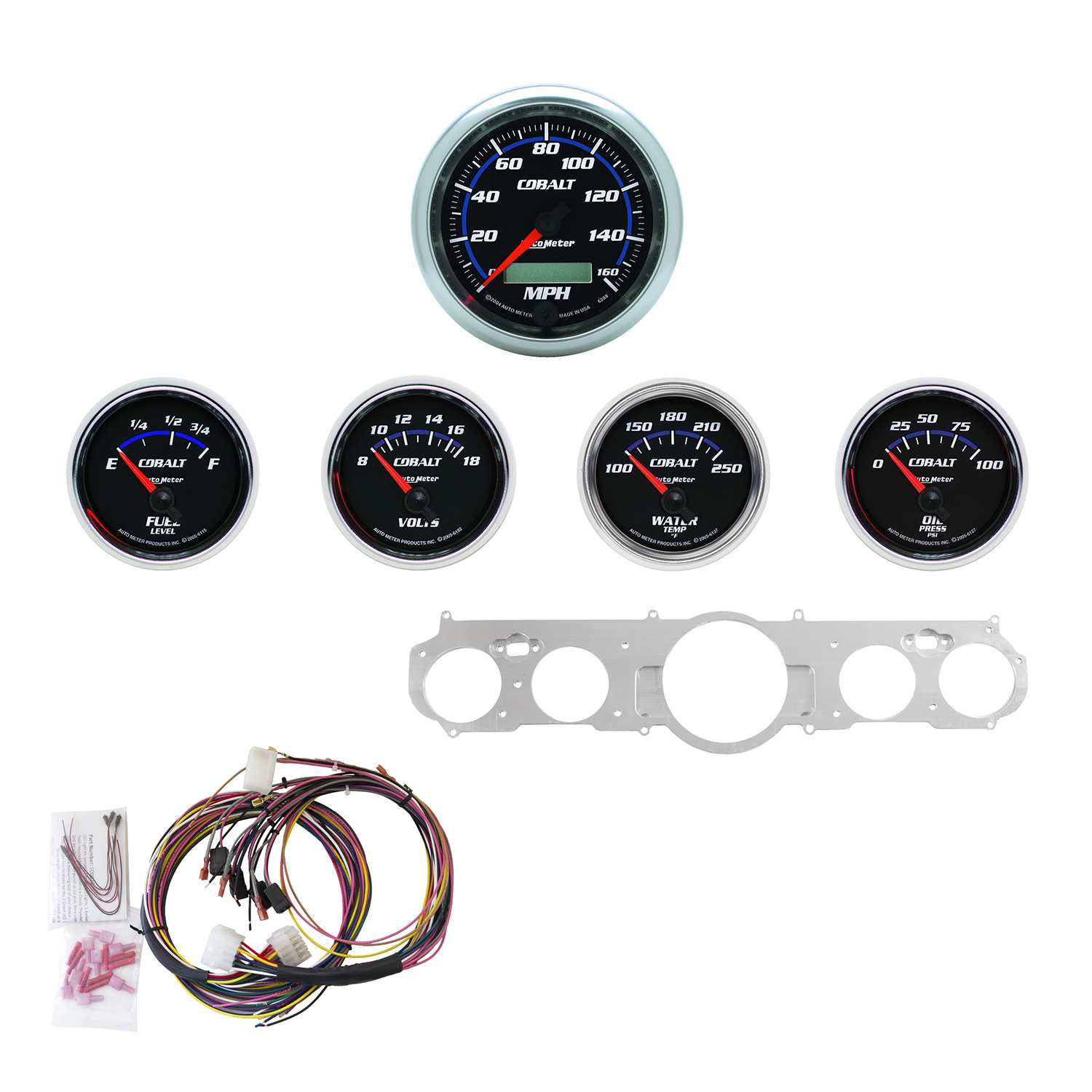 AUTOMETER Direct Fit Dash Kit, Mustang 65-66, MPH/Fuel/Oilp/Wtmp/Bat, Cb