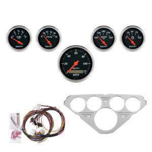 AUTOMETER Direct Fit Dash Kit, Chevy Truck 55-59, MPH/Fuel/Oilp/Wtmp/Bat, Db