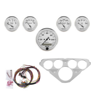 AUTOMETER Direct Fit Dash Kit, Chevy Truck 55-59, MPH/Fuel/Oilp/Wtmp/Bat, Otw
