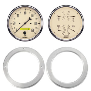 AUTOMETER Direct Fit Dash Kit, 2 PC, Chevy Truck 54-55, 2 X 5", Antique Beige