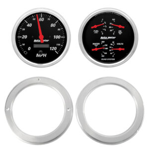 AUTOMETER Direct Fit Dash Kit, 2 PC, Chevy Truck 54-55, 2 X 5",  Designer Black