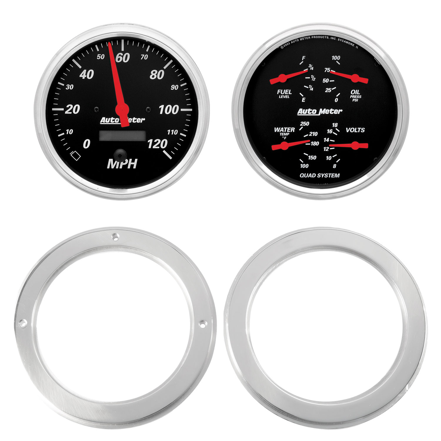 AUTOMETER Direct Fit Dash Kit, 2 PC, Chevy Truck 54-55, 2 X 5",  Designer Black