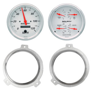 AUTOMETER Direct Fit Dash Kit, 2 PC, Chevy Car 51-52, 2 X 5",  Arctic White