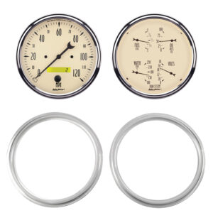 AUTOMETER Direct Fit Dash Kit, 2 PC, Chevy Truck 47-53, 2 X 5", Antique Beige
