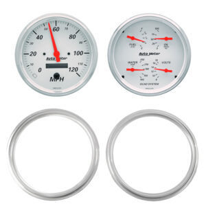 AUTOMETER Direct Fit Dash Kit, 2 PC, Chevy Truck 47-53, 2 X 5",  Arctic White