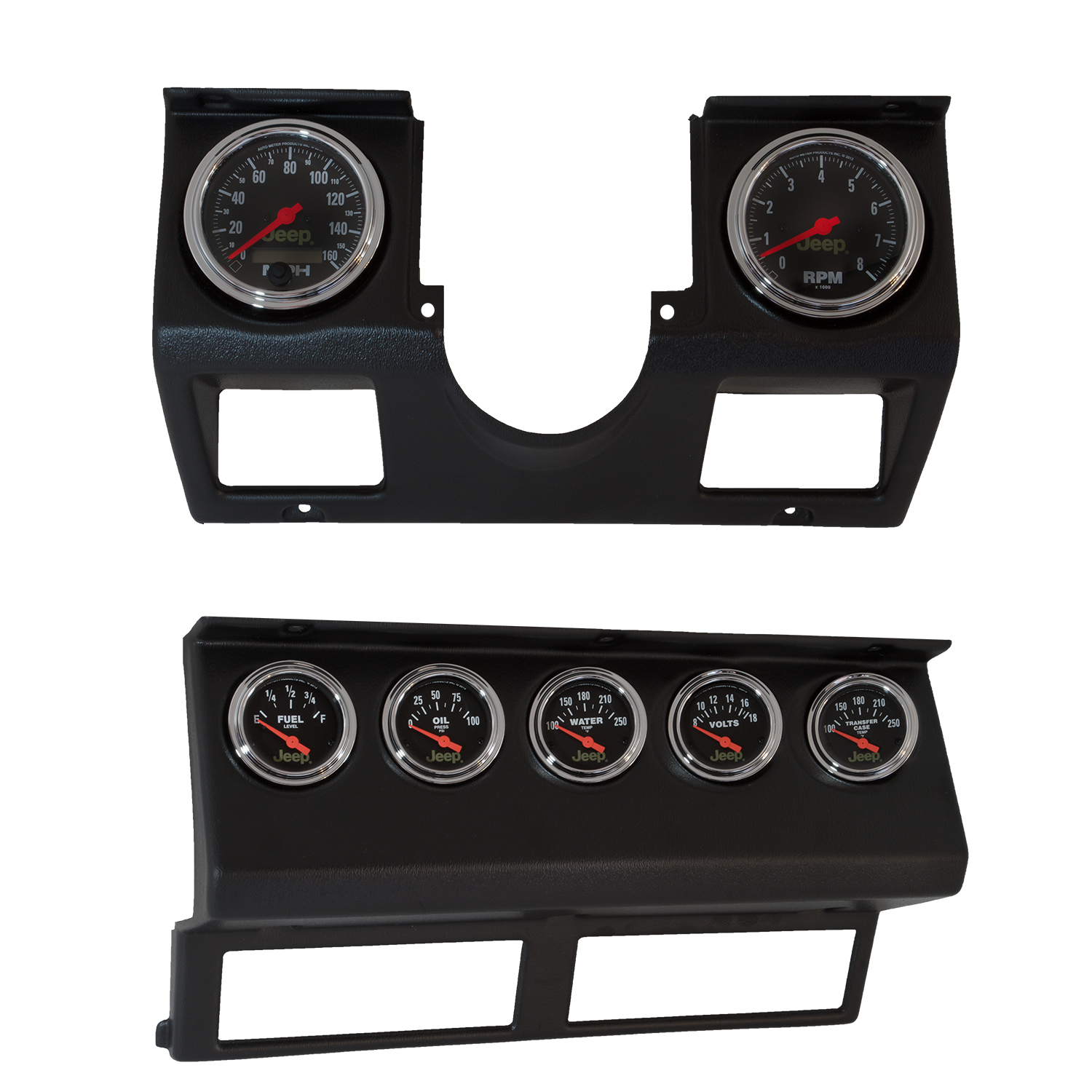 AUTOMETER Dash Kit Wrangler (YJ) 87-96, Tach/MPH/Fuel/Oil/Wtmp/Volt/Trans
