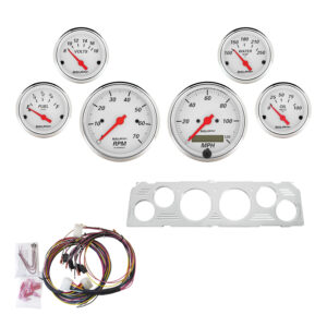 AUTOMETER Direct Fit Dash Kit, Chevy Truck 64-66, Tach/MPH/Fuel/Oilp/Wtmp/Volt, Aw