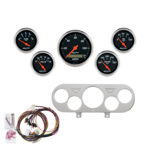 AUTOMETER Direct Fit Dash Kit, Nova 62-65, MPH/Fuel/Oilp/Wtmp/Bat, Db