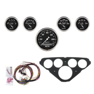 AUTOMETER Direct Fit Dash Kit, Chevy Truck 55-59, MPH/Fuel/Oilp/Wtmp/Bat, Otb