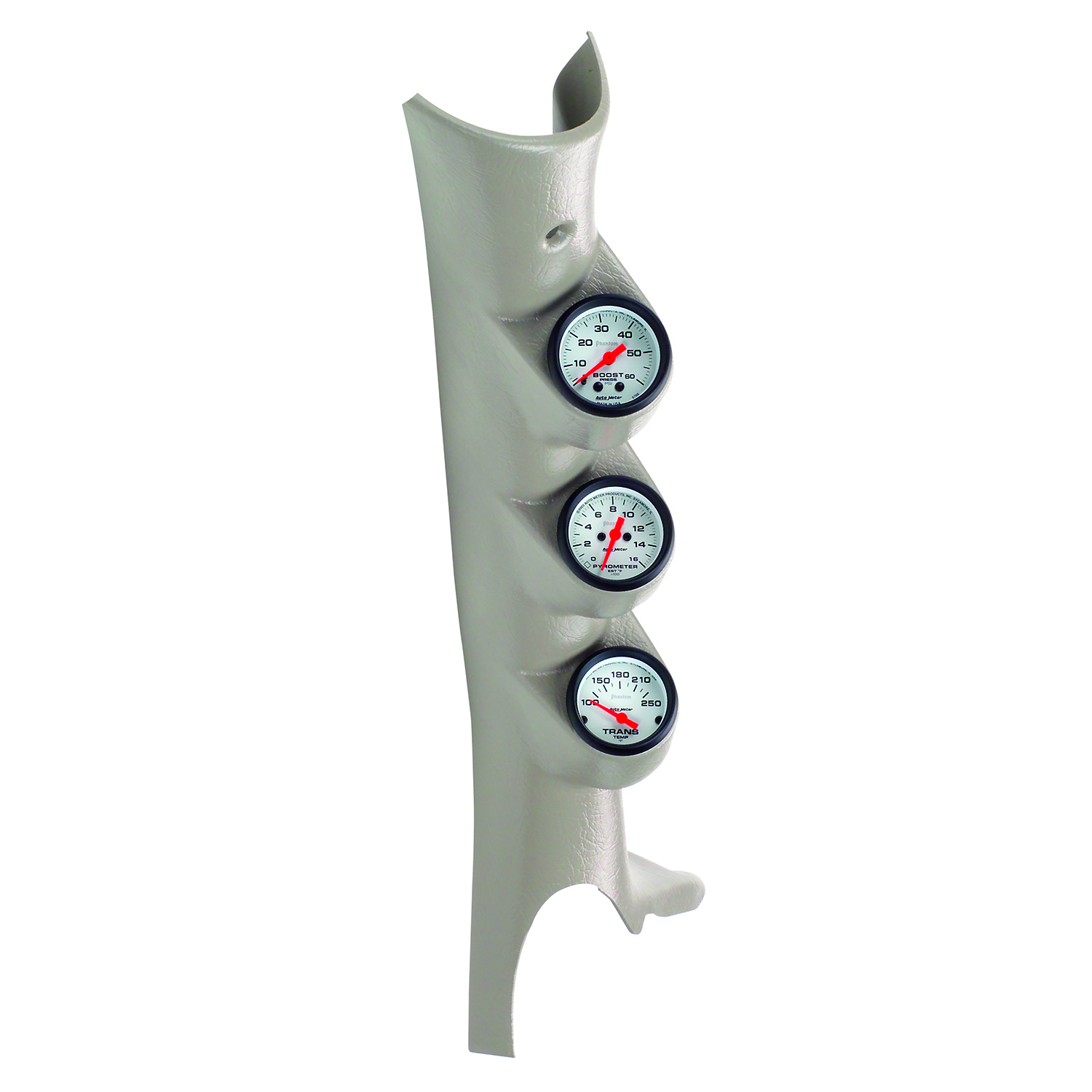 AUTOMETER Diesel Gauge Kit, A-Pillar, Ram 03-09, Boost/Egt/Trans, 60PSI/1600°f/250°f, Phantom