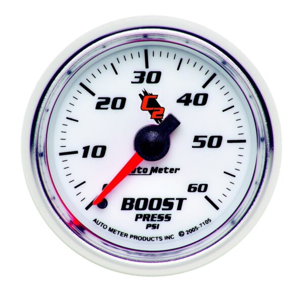 AUTOMETER Boost Gauge 2 1/16", 60PSI, Mechanical, C2