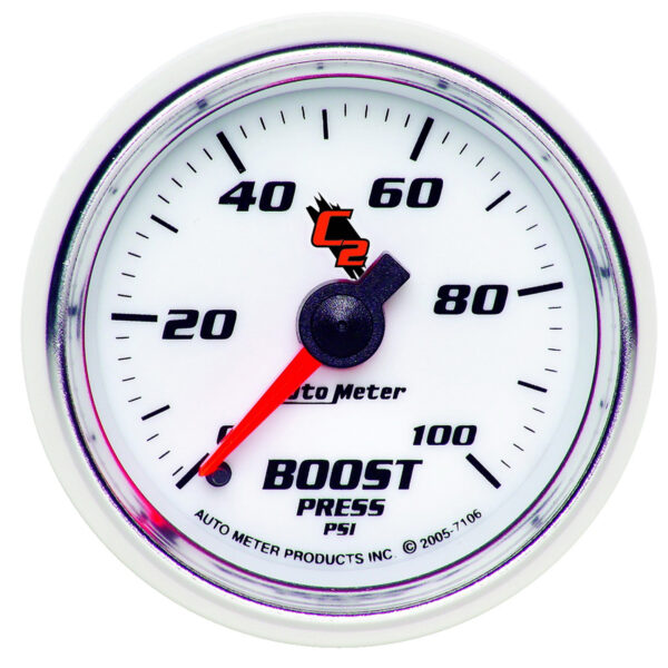 AUTOMETER Boost Gauge 2 1/16", 100PSI, Mechanical, C2