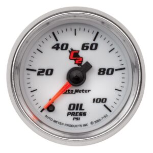 AUTOMETER Oil Pressure Gauge 2 1/16", 100PSI, Digital Stepper Motor, C2