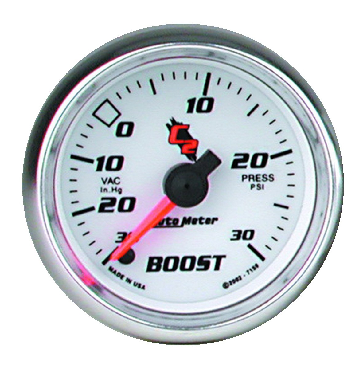 AUTOMETER Vacuum/Boost Gauge 2 1/16", 30Inhg-30PSI, Digital Stepper Motor, C2