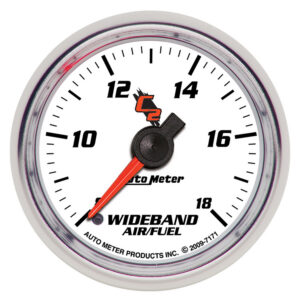 AUTOMETER Wideband Air/Fuel Ratio AFR Gauge Analogue, 2 1/16", 8:1-18:1, Stepper Motor, C2