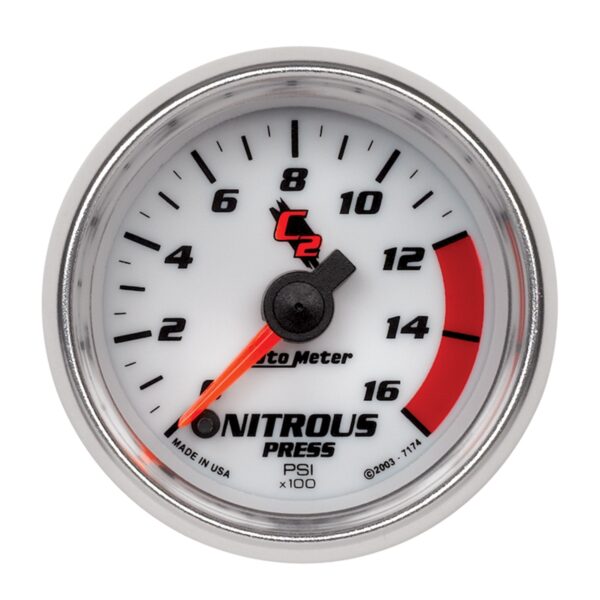 AUTOMETER Nitrous Pressure Gauge 2 1/16", 1600PSI, Digital Stepper Motor, C2