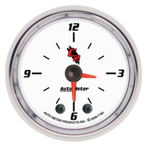 AUTOMETER Clock Gauge 2 1/16", 12hr, Analogue, C2