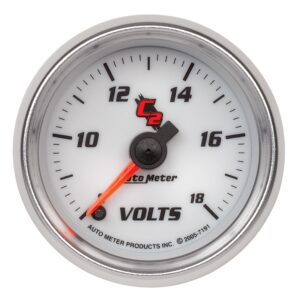 AUTOMETER Voltmeter Gauge 2 1/16", 18V, Digital Stepper Motor, C2