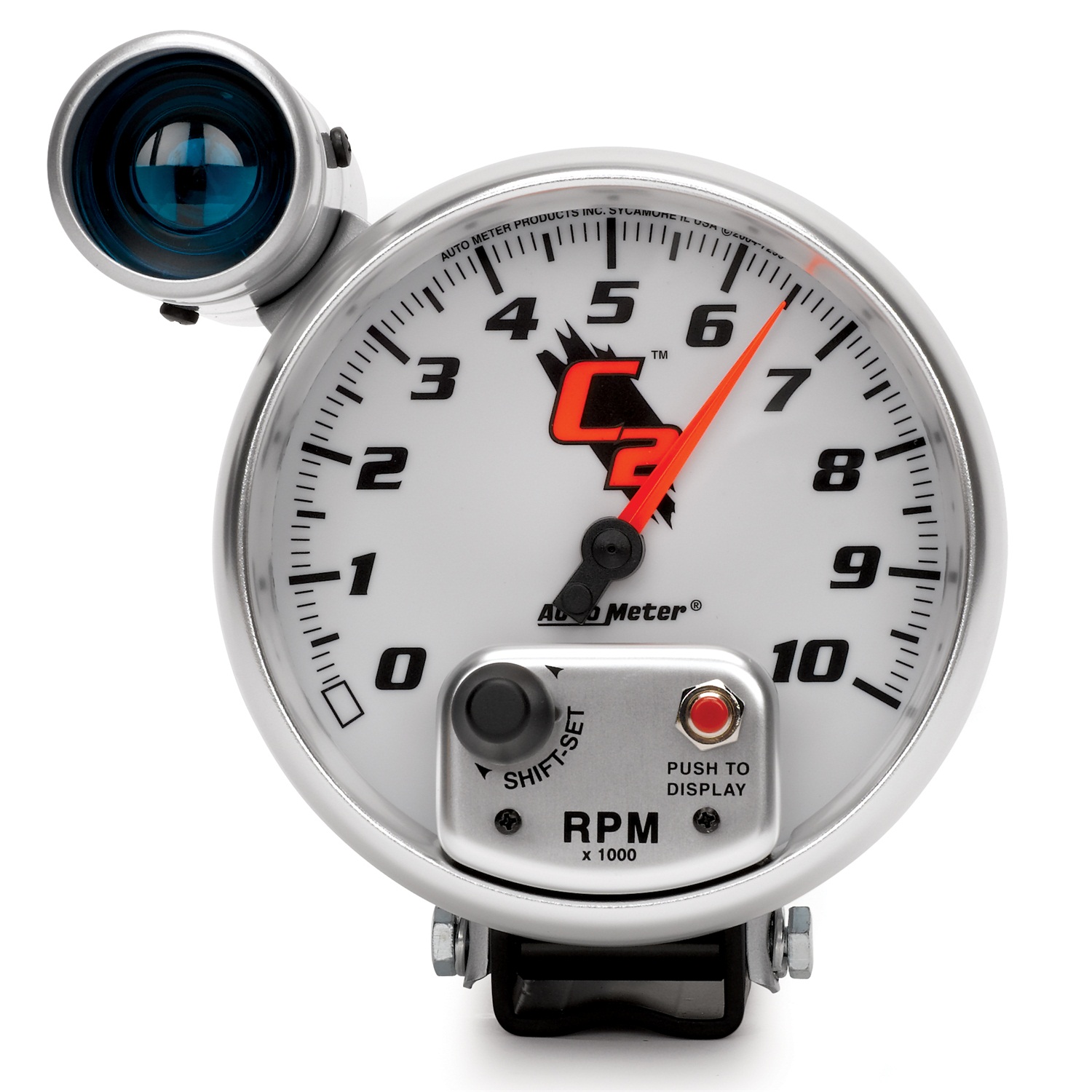 AUTOMETER Tachometer Gauge 5", 10K RPM, Pedestal W/ Ext. Shift-Lite, C2