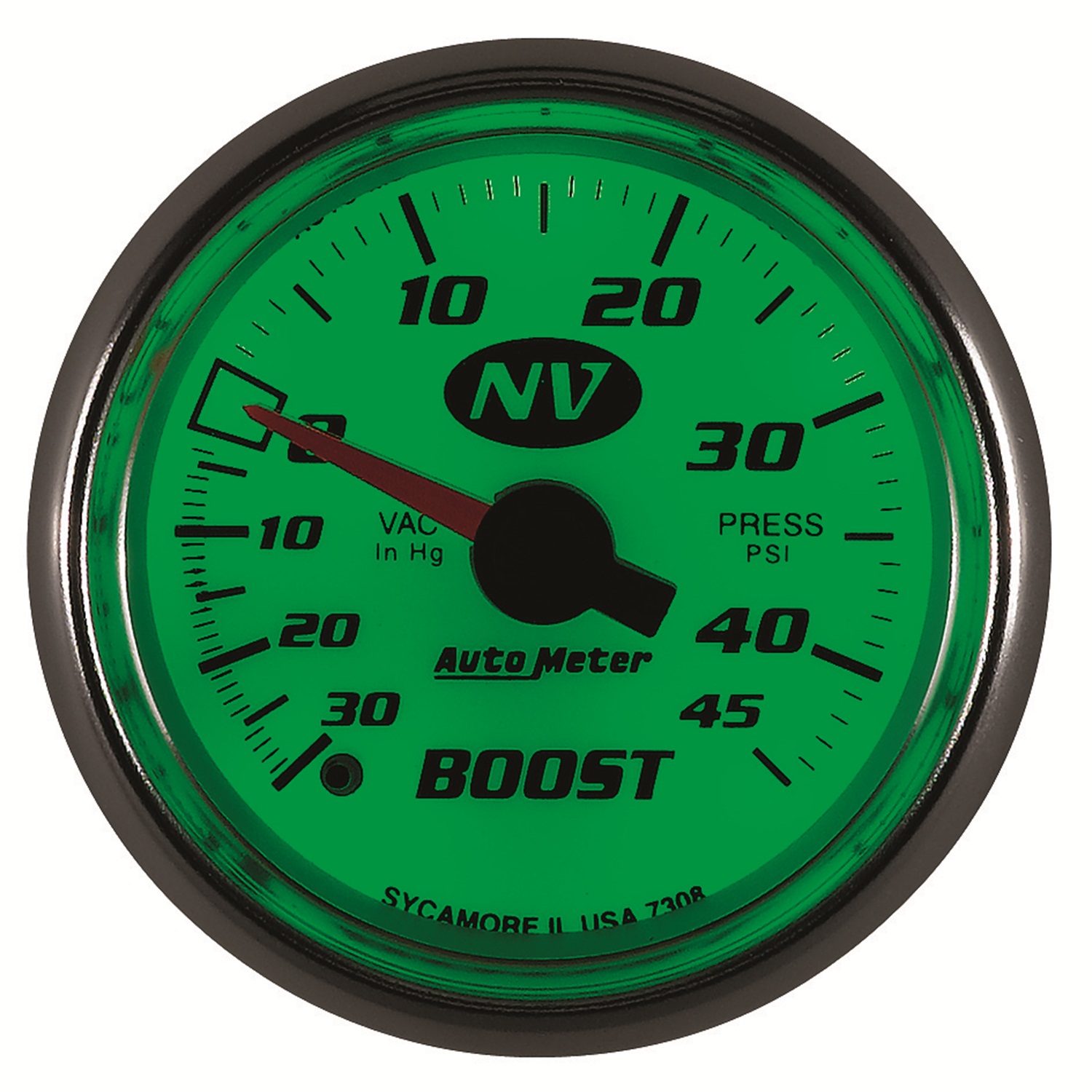 AUTOMETER Vacuum/Boost Gauge 2 1/16", 30Inhg-45PSI, Mechanical, Nv - Image 2