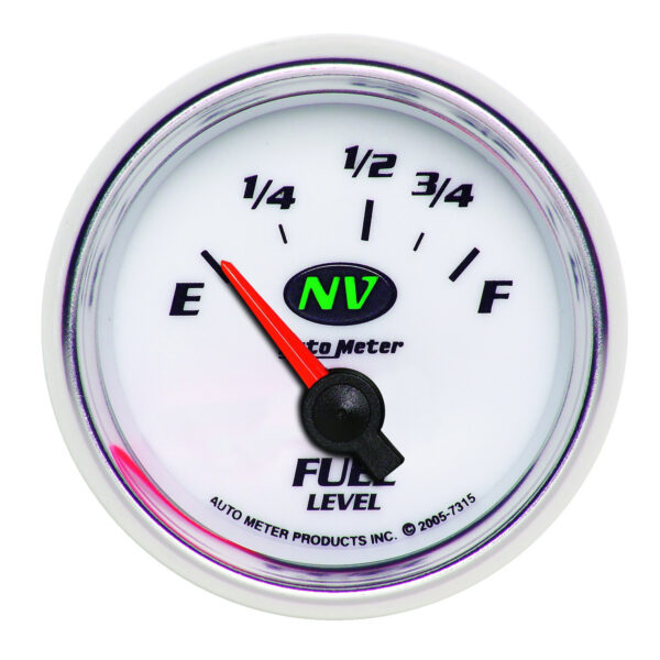 AUTOMETER Fuel Level Gauge 2 1/16", 73° To 10°F, Elec, Nv