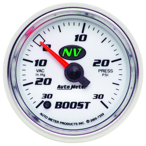 AUTOMETER Vacuum/Boost Gauge 2 1/16", 30Inhg-30PSI, Digital Stepper Motor, Nv