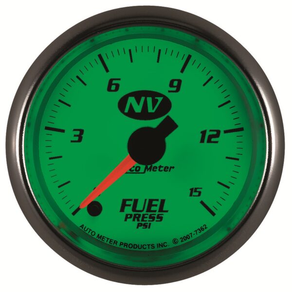 AUTOMETER Fuel Pressure Gauge 2 1/16", 15PSI, Digital Stepper Motor, Nv - Image 2