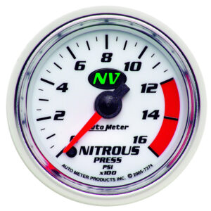 AUTOMETER Nitrous Pressure Gauge 2 1/16", 1600PSI, Digital Stepper Motor, Nv